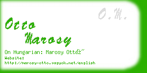 otto marosy business card